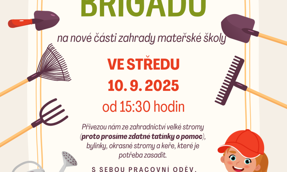 Brigáda na nové části zahrady