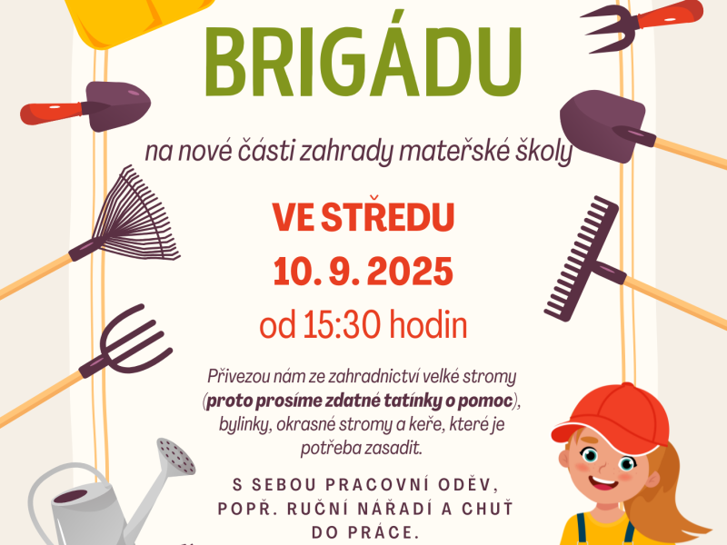 Brigáda na nové části zahrady
